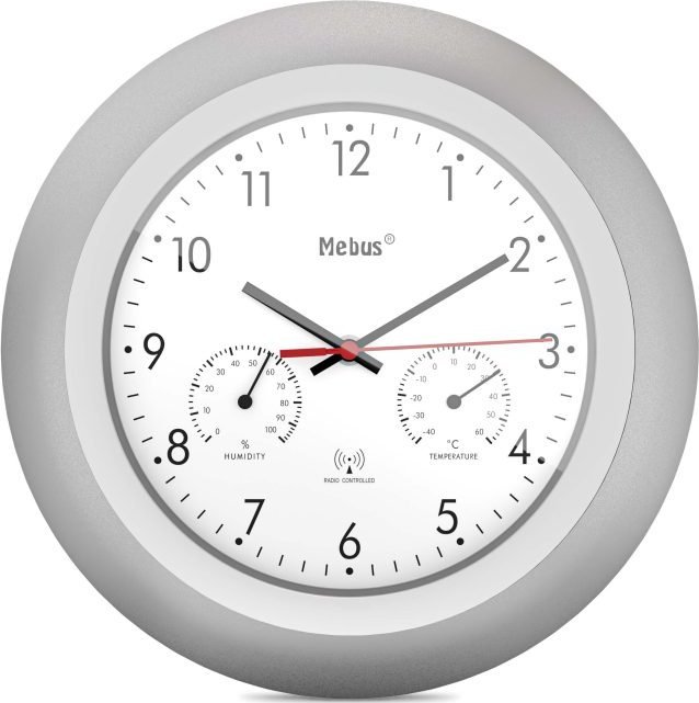Termometr Mebus Mebus 19450 Radio controlled Wall Clock w. Thermo/Hygrometer 1