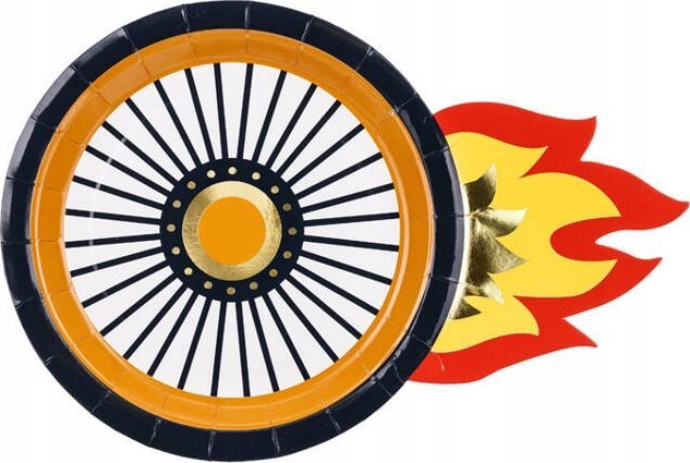 Party Deco Talerzyki Koło 26.5x18cm 6szt 1