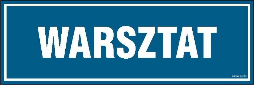Mój dom Warsztat - Tabliczka 30 X 10 Cm Płyta + Przylepce Libres Polska Sp Sgp-Pa024_300X100_Pn 5904937433410 1