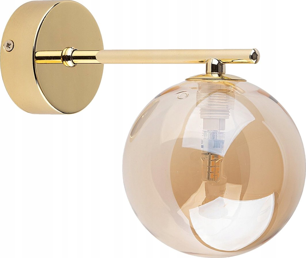 Kinkiet TK Lighting Tk Lighting Estera 4778 kinkiet lampa ścienna modern szklany klosz 1x6W G9 bursztynowy/złoty 1