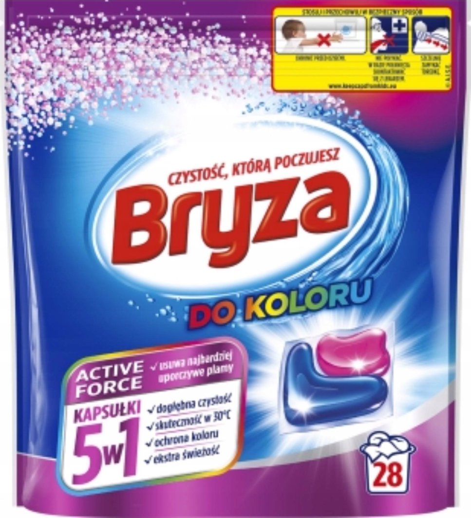 Bryza Kapsułki do prania BRYZA Active Force 5w1 do koloru 28 szt 1