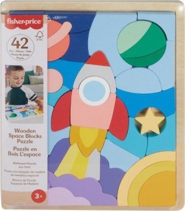 Fisher Price Puzzle drewniane 42 elementy Kosmos 1