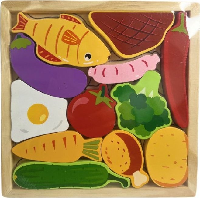 MalPlay Puzzle drewniane jedzenie 222 06812 1