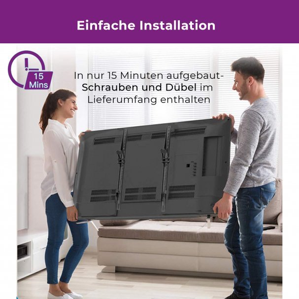 Ultron Ultron Wandhalterung Flatscreen WM200 32-60"  Neigung/Winkel 1