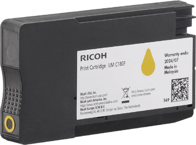 Ricoh Ricoh Ink 408520 / C180Y Yellow 1