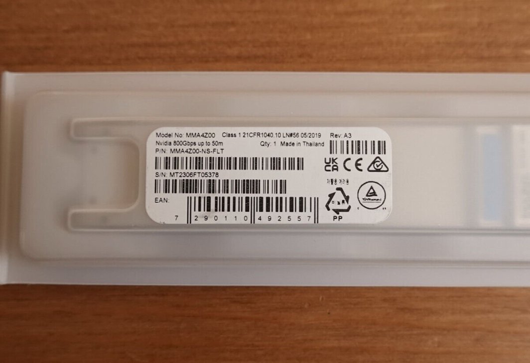 Moduł SFP NVIDIA NVIDIA - OSFP Empfangermodul - 800 Gigabit Ethernet - 2 Anschlusse - MPO-12/APC Mehrfach-Modus - bis zu 50 km - 850 nm 1