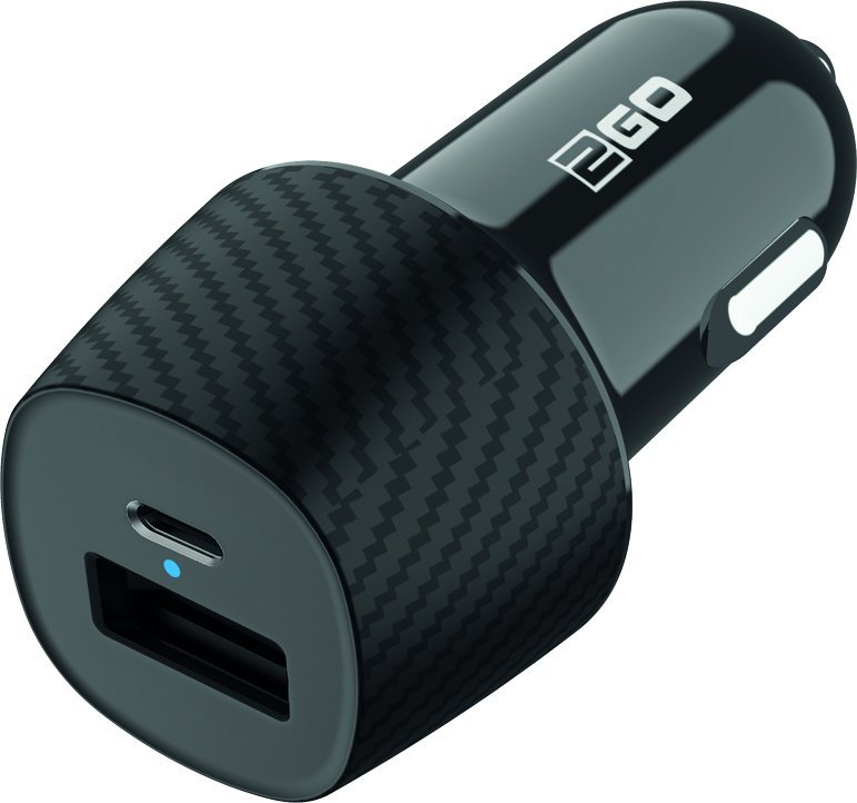 Ładowarka 2GO 2GO KFZ-Ladegerät 20W   1xUSB-C  1xUSB-A   schwarz 1