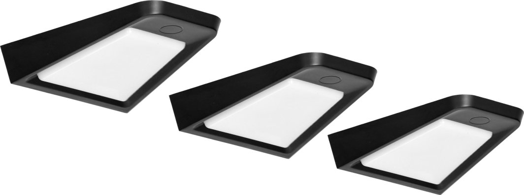 Orno DIKI zestaw 3 lamp podszafkowych LED, 3x2W, 4000K, z wyłącznikiem bezdotykowym, czarny