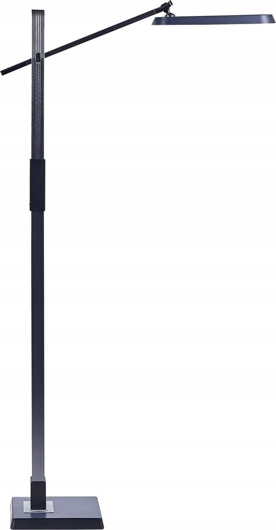 Lampa podłogowa Beliani Lampa podłogowa LED ciemnoszara AQUARIUS