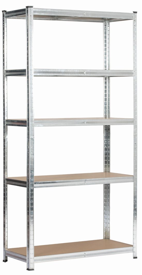 Fancy Garden Regał metalowy magazynowy warsztatowy do garażu piwnicy 90x40x180 cm - srebrny 1