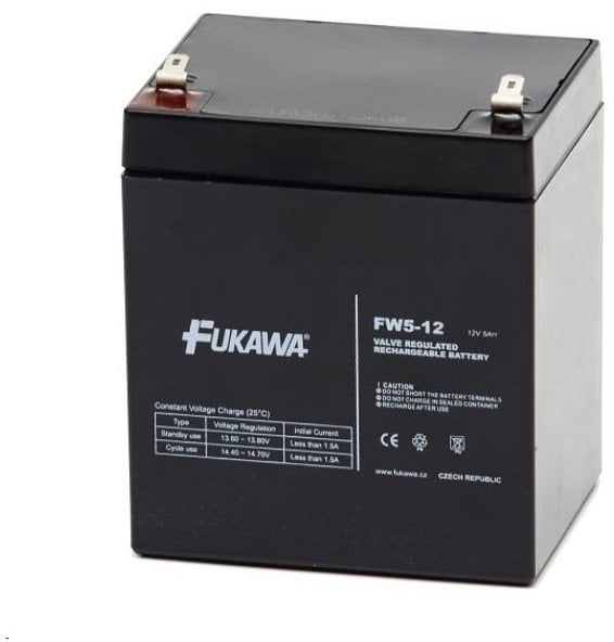 Fukawa Baterie - FUKAWA FW 5-12 U (12V/5Ah - Faston 187),  životnost 5let 1