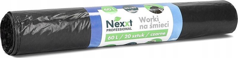 NEXXT Worki na śmieci Nexxt 60L LDPE czarne (20) 1