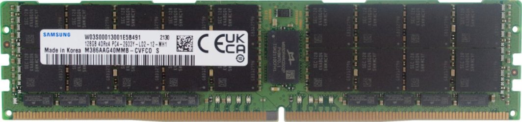 Pamięć serwerowa Samsung Pamięć RAM1x 128GBSamsungECC LOAD REDUCEDDDR44Rx42933MHzPC4-23400LRDIMM|M386AAG40MMB-CVF 1