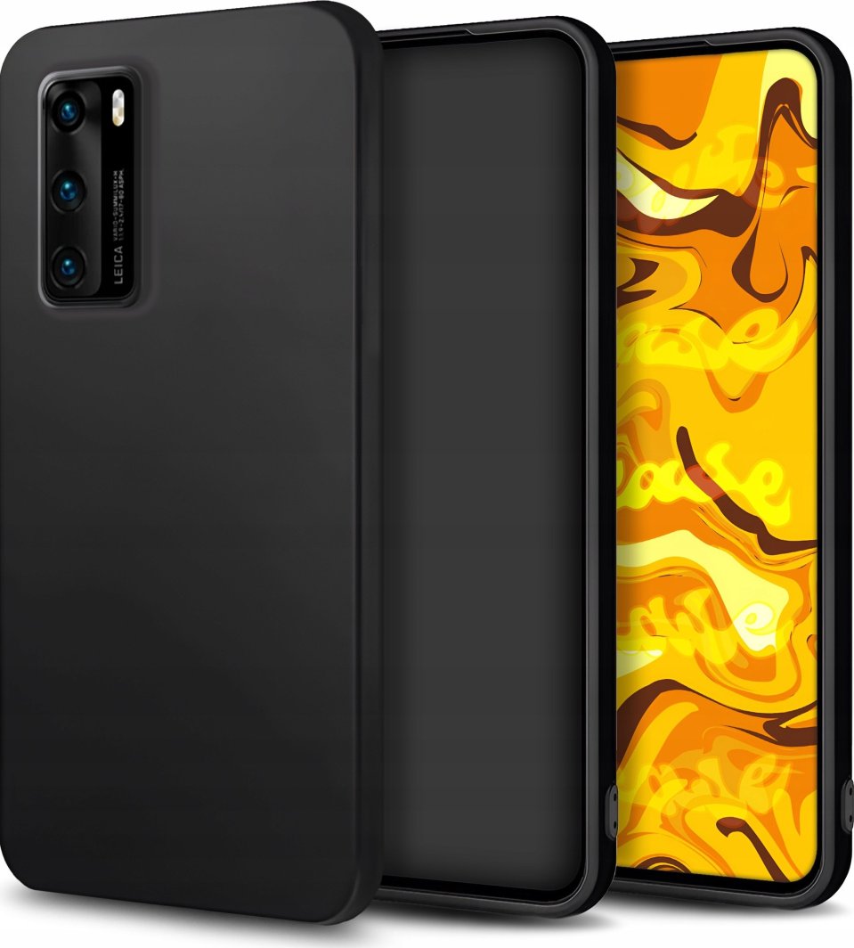 Hello Case ETUI DO HUAWEI P40 GUMOWE OBUDOWA CZARNE MATOWE SILIKON POKROWIEC SLIM CASE 1