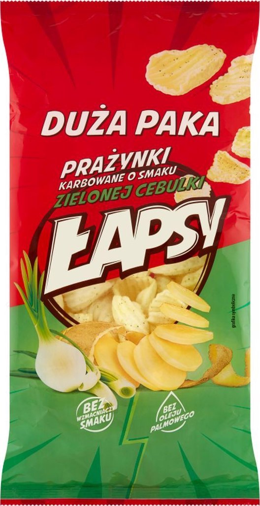 Łapsy Prażynki karbowane o smaku zielonej cebulki 110 g 1