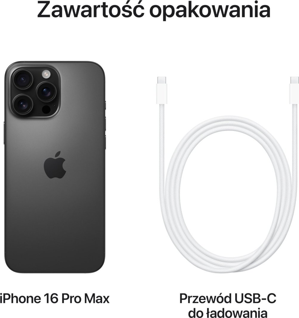 Apple iPhone 16 Pro Max 256GB Black Titanium (MYWV3) - Smartfon