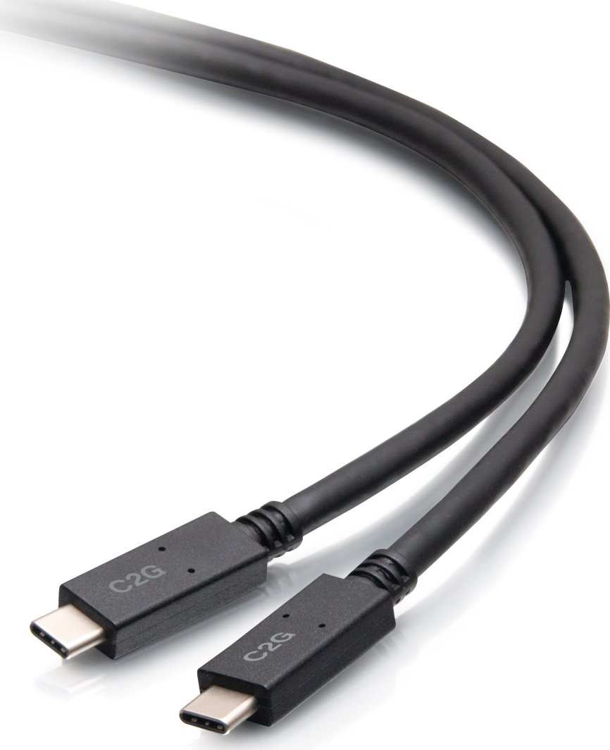 Kabel USB C2G C2G 6ft (1.8m) USB-C Male to USB-C Male Cable (20V 5A) - USB 3.2 Gen 1 (5Gbps) - USB-Kabel - 24 pin USB-C (M) zu 24 pin USB-C (M) - USB 3.2 Gen 1 - 20 V - 5 A - 1.8 m - Schwarz 1