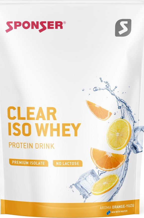 Sponser Odżywka SPONSER CLEAR ISOLATE WHEY Pomarańcza-Yuzu Worek 450g (NEW 2025) 1