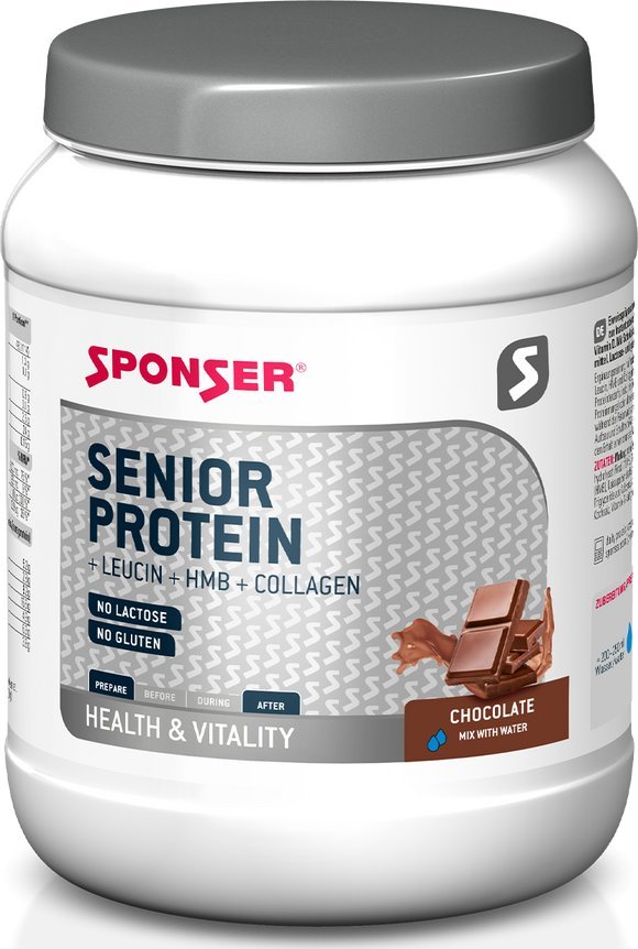 Sponser Odżywka SPONSER SENIOR PROTEIN Czekoladowy Puszka 455g (NEW 2025) 1