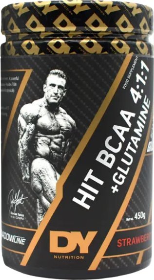 DORIAN YATES Dorian Yates - HIT BCAA 4:1:1 + Glutamine, Strawberry, Proszek, 450g 1