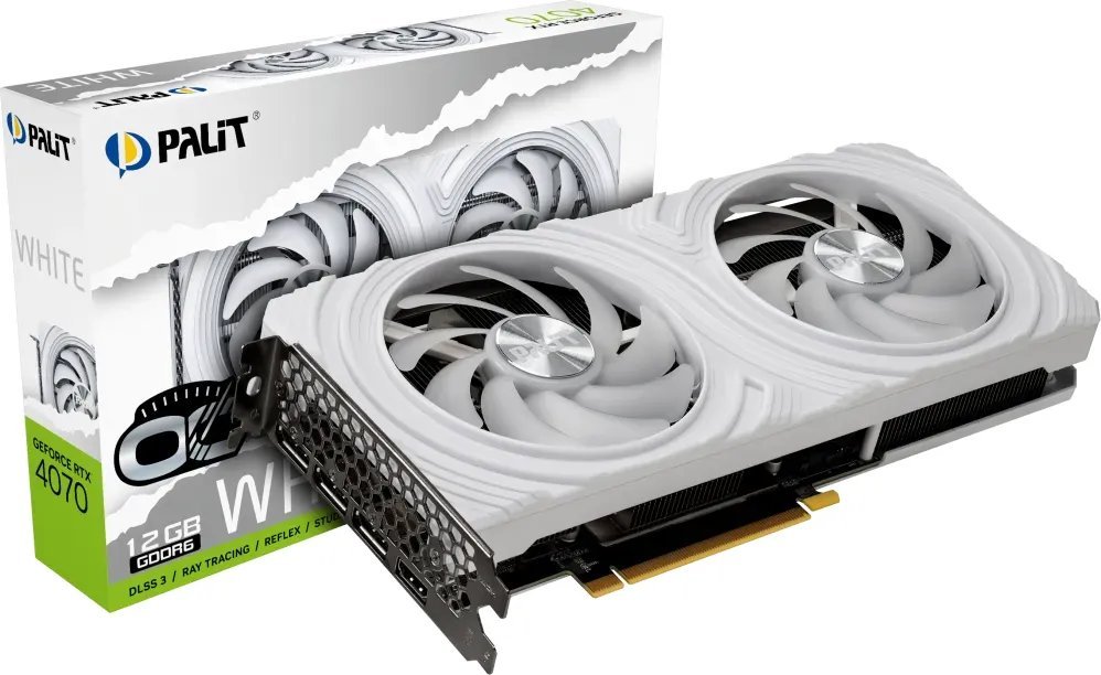PALIT GeForce RTX 4070 12GB ホワイト Palit Products - GeForce RTX™ 4070 White ::