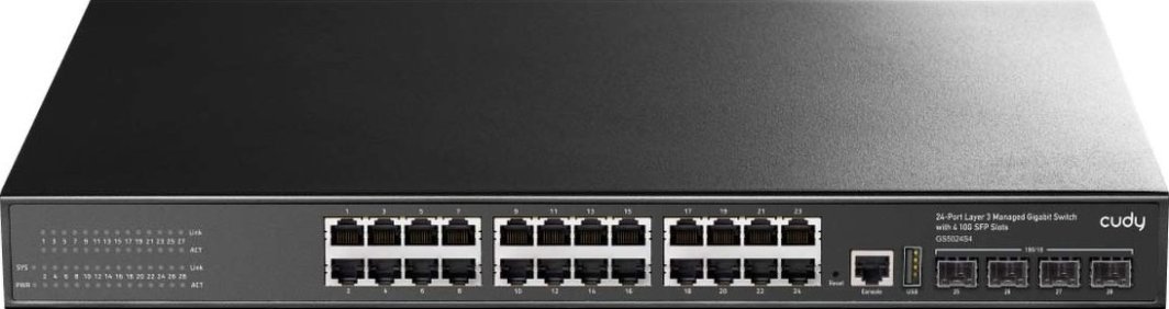 Switch Cudy CUDY GS5024S4 24-Port Layer 3 Managed Gigabit Switch with 4 10G SFP Slots 1