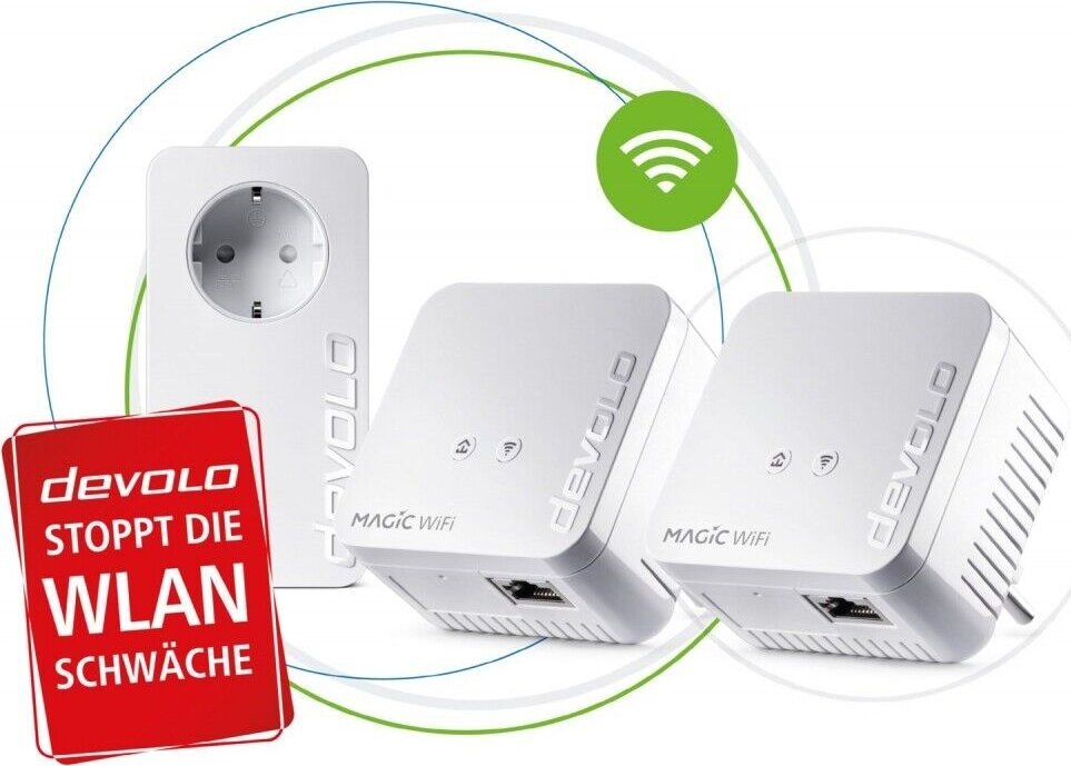 Adapter powerline Devolo devolo Magic 1 WiFi 2-1-3 Multikit mini, Powerline + WiFi (3 adapters) 1
