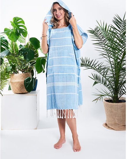 Yeye Poncho hammam damskie 100% naturalna bawełna Yeye 1