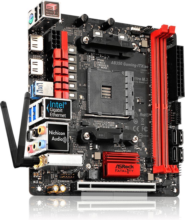 マザーボード Asrock AB350 Gaming-itx/ac ASRock > Fatal1ty AB350 Gaming-ITX/ac