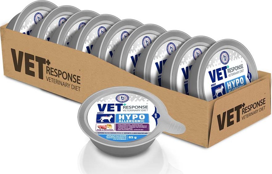 Vet Response Karma mokra dla kota VET RESPONSE HYPOALLERGENIC wieprzowina 10x85 g 1