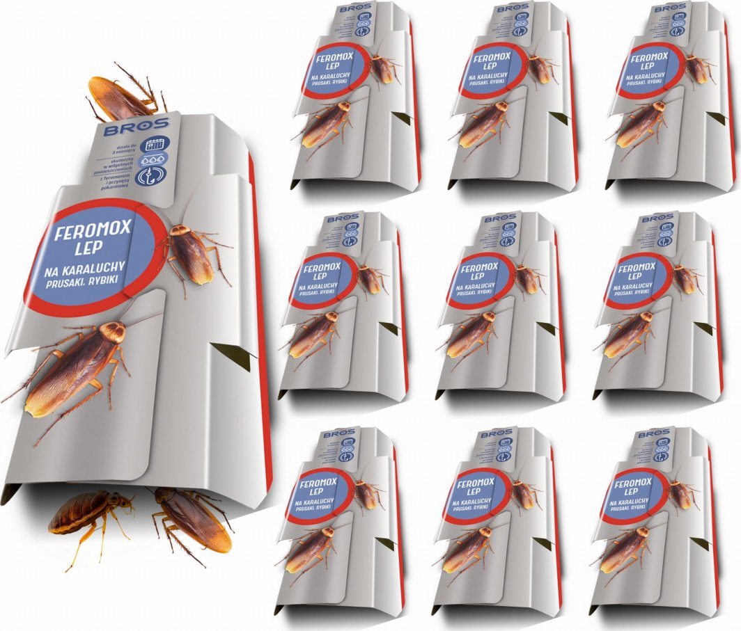 Bros BROS - Feromox standard - lep na karaluchy, prusaki, rybiki - 10 szt. 1