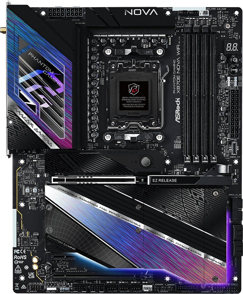 マザーボード ASRock X870E NOVA WiFi ASRock X870E Nova WiFi AMD X870Eチップセット搭載 ATX