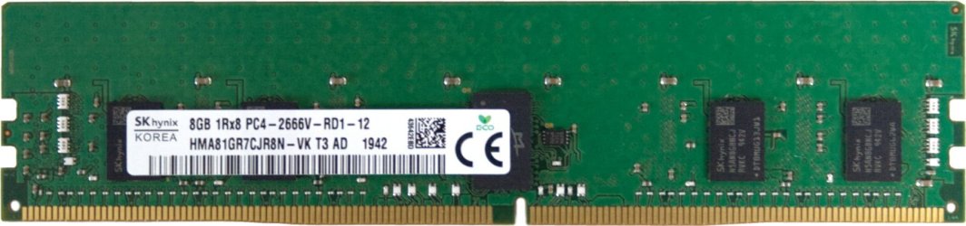 Pamięć serwerowa Hynix Pamięć RAM 1x 8GB Hynix ECC REGISTERED DDR4 1Rx8 2666MHz PC4-21300 RDIMM | HMA81GR7CJR8N-VK 1