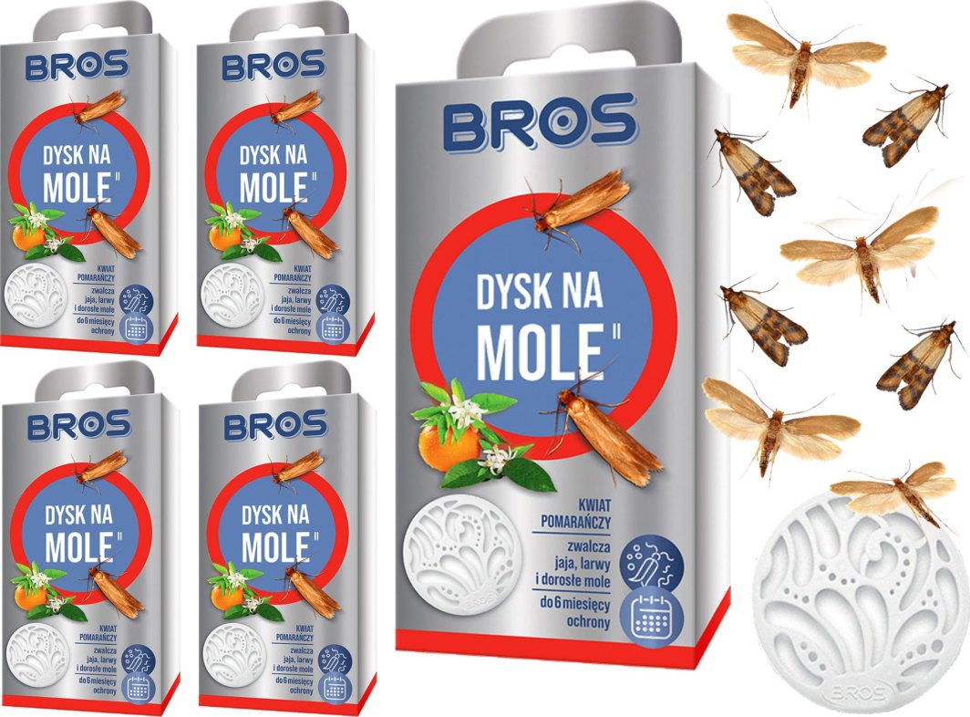 Bros BROS - dysk na mole kwiat pomarańczy - 5 szt. 1
