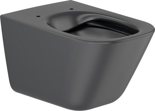 Miska WC Alkotest A34647L080 / ROCA / GAP SQUARE / MISKA WC 54CM PODWIESZANA RIMLESS CZARNY MAT  / 1
