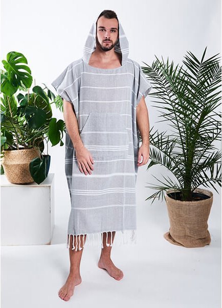 Yeye Poncho hammam męskie 100% naturalna bawełna Yeye 1