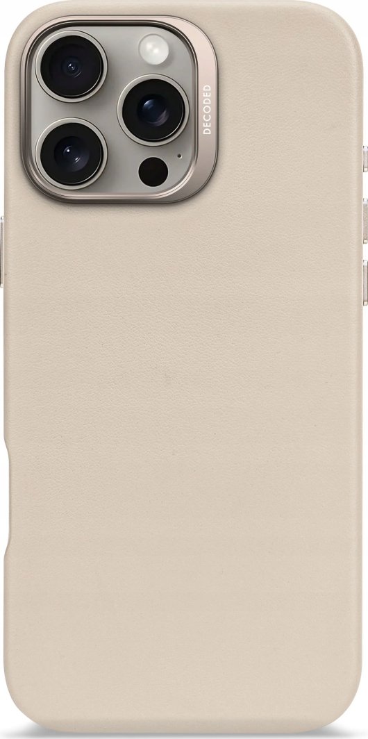 Decoded Decoded Leather Backcover - skórzana obudowa ochronna do iPhone 16 Pro Max kompatybilna z MagSafe (clay) 1