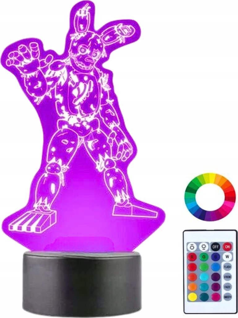 Lampka biurkowa Creative Lampka Nocna Biurkowa Dla Dzieci Fnaf Five Nights At Freddy's Led + Pilot 1
