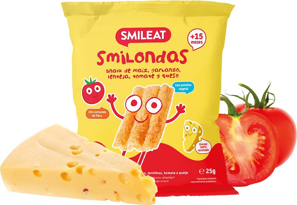 Smileat Smileat, BIO Smilondas, Chrupki z ciecierzycy, kukurydzy i soczewicy, pomidorowo-serowe, 25 g 1