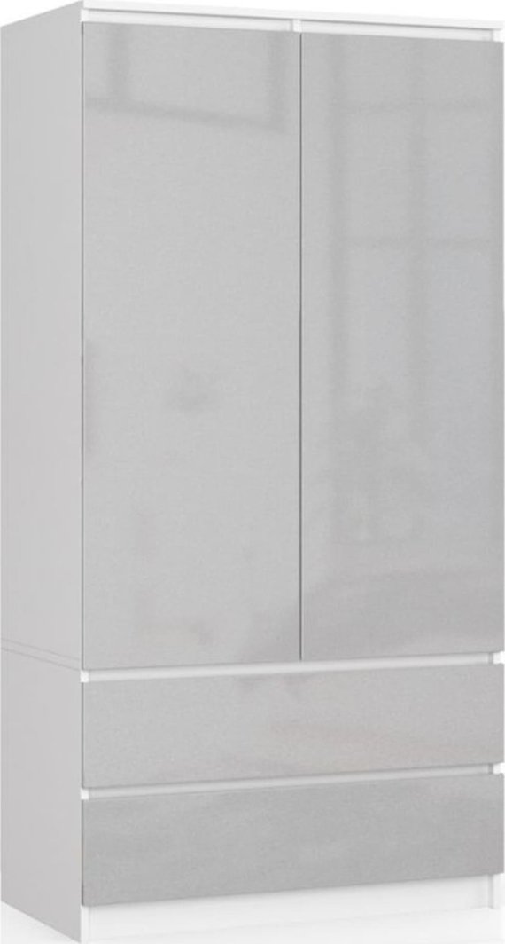 Fabryka Mebli Akord SZAFA S90 2D 2SZ CLP PK METALIK POŁYSK 1