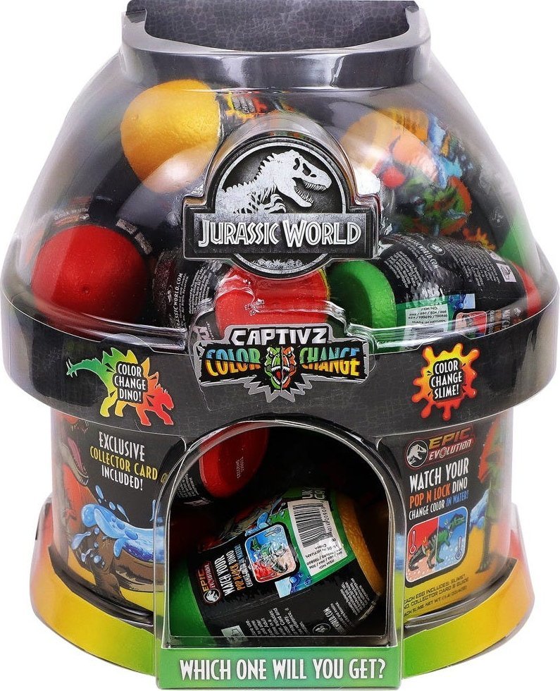 CAPTIVZ CAPTIVZ slime egg with a dinosaur figure Jurassic Color Change, assort., 502 1