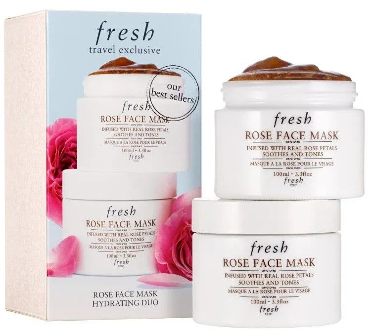 Fresh Set Duo, Fresh, Rose, Soothing & Toning, Cream Mask, For Face, 2 pcs, 100 ml For Women 1