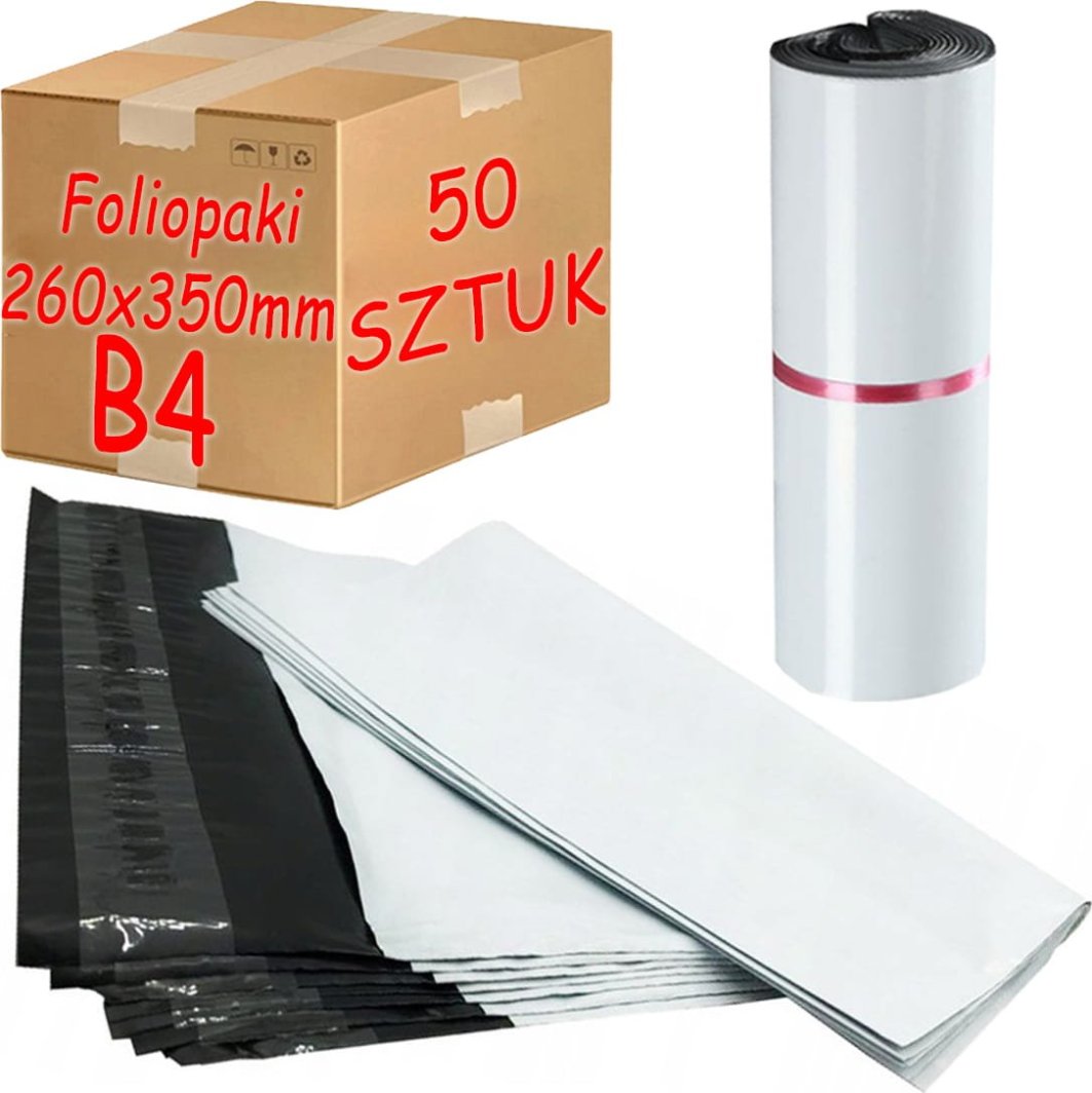 Pako Foliopaki Kurierskie Białe B4 260x350mm - 50 szt. 1