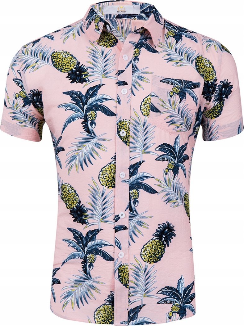 Island Vibes Koszula Hawajska Męska Na Lato Wakacje Przewiewna Bawełna Island Vibes Xxl 1