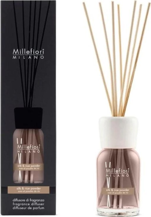Dyfuzor zapachowy Grupa Zachodnia MM MILLEFIORI MILANO Pałeczki zapachowe 100 ml Silk & Rice Powder 1