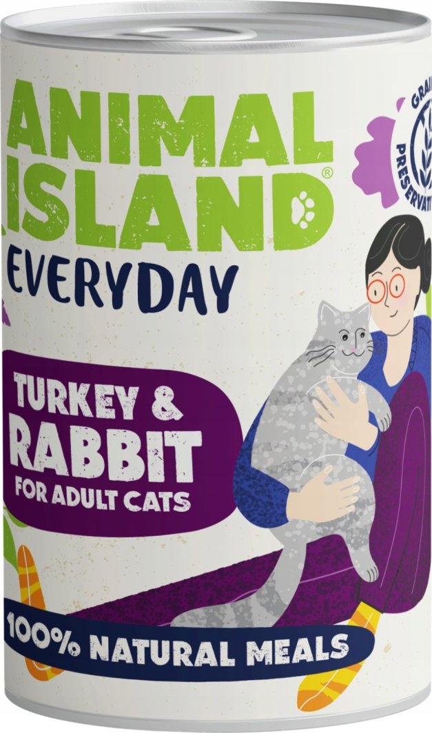 Animal Island ANIMAL ISLAND Indyk i królik - Karma mokra dla kotów - 400g 1