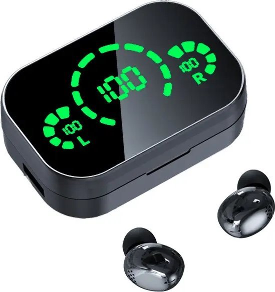 Słuchawki ExtraLink EXTRALINK SŁUCHAWKI BLUETOOTH Z REDUKCJĄ SZUMU WYŚWIETLACZ LED CZARNE 1