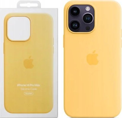 Apple Etui Apple MPU03FE/A iPhone 14 Pro Max    6.7"" MagSafe żółty/sunglow Silicone Case 1