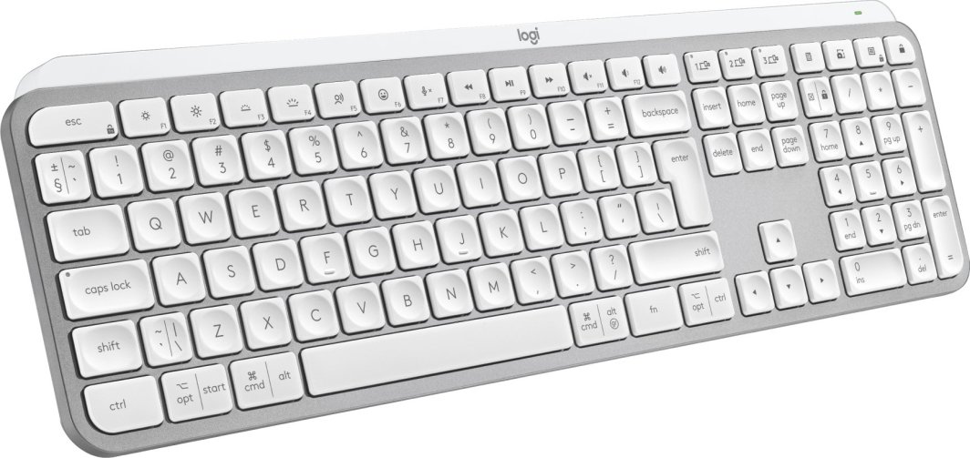 Klawiatura Logitech Logitech MX Keys S klawiatura Biuro RF Wireless + Bluetooth QWERTY Hiszpański Aluminium, Biały 1
