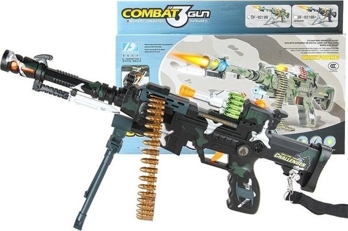 LeanToys Karabin Wojskowy Na Ramie Światło Dźwięk 50cm LEAN Toys 1